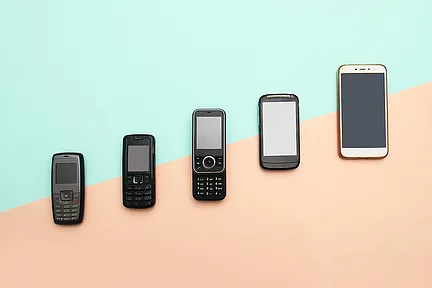 Cinco tipos diferentes de celulares
